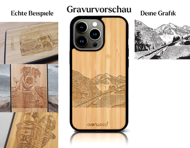 INDIVIDUELL iPhone 15 Pro Bambus-Kunststoff